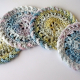 Pink Blue Yellow & Green Crocheted Coasters
