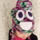 Unicorn Poop Toddler Hat Crocheted Pink Green Purple Mint