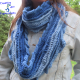 Sea Breeze Long Infinity Scarf in Sapphire Sea Adult Teen