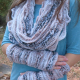 Sea Breeze Infinity Scarf & Long Fingerless Gloves in Sand Dunes Adult Teen