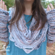 Sea Breeze Infinity Scarf & Long Fingerless Gloves in Sand Dunes Adult Teen