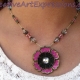 Creative Art Expressions Handmade Pink & Gold Crystal Flower Necklace Jewelry Creative Art Expressions Handmade Pink & Gold Crystal Flower Necklace Jewelry