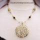 Gold Black & Crystal Necklace Jewelry Design
