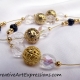 Gold Black & Crystal Necklace Jewelry Design