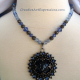 Blue & Antique Silver Necklace Jewelry Design