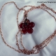 Creative Art Expressions Handmade Red & Copper Flower Necklace