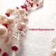 Creative Art Expressions Handmade Red & White Pearl & Crystal Necklace Jewelry Creative Art Expressions Handmade Red & White Pearl & Crystal Necklace Jewelry