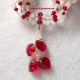 Creative Art Expressions Handmade Red & White Pearl & Crystal Necklace Jewelry