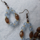 Creative Art Expressions Handmade Blue & Mahogany Necklace Bracelet & Earring Je