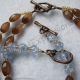 Creative Art Expressions Handmade Blue & Mahogany Necklace Bracelet & Earring Jewelry Set Creative Art Expressions Handmade Blue & Mahogany Necklace Bracelet & Earring Je