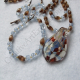 Handmade Blue & Mahogany Necklace Bracelet & Earring Je