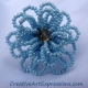 Creative Art Expressions Handmade Baby Blue Seed Bead Flower Ring Jewelry Creative Art Expressions Handmade Baby Blue Seed Bead Flower Ring Jewelry