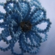 Creative Art Expressions Handmade Baby Blue Seed Bead Flower Ring Jewelry Creative Art Expressions Handmade Baby Blue Seed Bead Flower Ring Jewelry