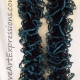 Creative Art Expressions Hand Knitted Peacock Ruffle Scarf