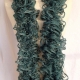 Creative Art Expressions Hand Knitted Persian Blue Ruffle Scarf Creative Art Expressions Hand Knitted Persian Blue Ruffle Scarf