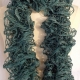Creative Art Expressions Hand Knitted Persian Blue Ruffle Scarf Creative Art Expressions Hand Knitted Persian Blue Ruffle Scarf