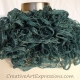 Creative Art Expressions Hand Knitted Persian Blue Ruffle Scarf