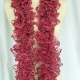 Creative Art Expressions Hand Knitted Rosewood Red Ruffle Scarf