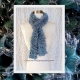 Knitted Ice Blue Sassy Ribbon Scarf