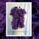 Knit Purple Lace Ruffle Scarf