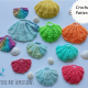 Seashell Scrubbies in Tulle, cotton, & scrubby yarns