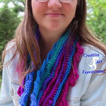 Sea Breeze Adult Teen Infinity Scarf Ocean Deep