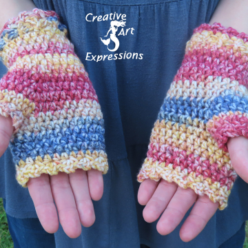 Beginner Fingerless Gloves in Brighton Road