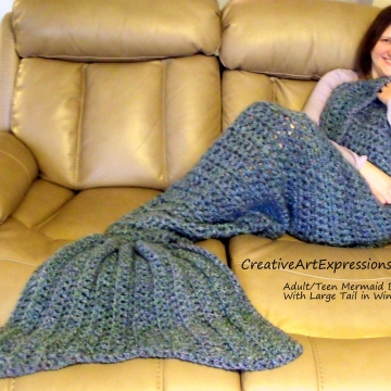 Mermaid Blankets Hand Crocheted