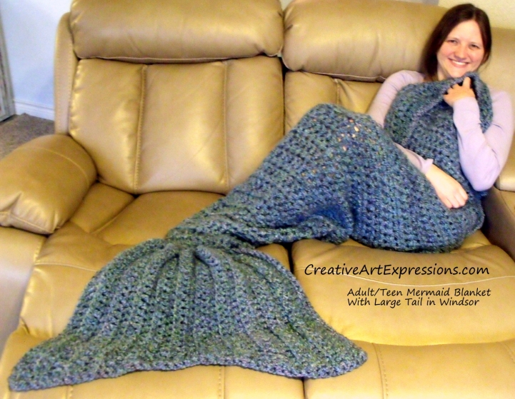 Mermaid Blanket Adult/Teen Large Fin in Windsor