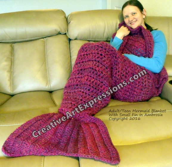 Mermaid Blanket Adult/Teen Small Fin in Ambrosia