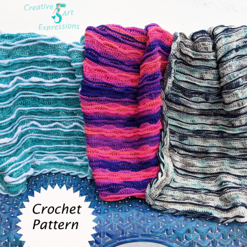 Sea Breeze Baby Blanket & Lap Blanket Crochet Pattern Collection, PDF Downloadable Pattern, Video Tutorials, Crochet Pattern, Mermaid Crochet, Ocean Crochet, Ocean Blanket pattern, Coastal Crochet Pattern
