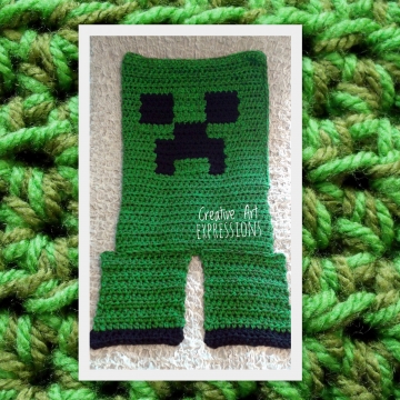 MOB Gamer Blanket, 12-24 Month Blanket, Crocheted MOB Blanket, Light & Dark Green, Gamer Blanket