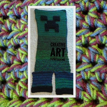 MOB Gamer Blanket, Adult Teen Blanket,Crocheted MOB Blanket, Green, Purple, Blue, Gamer Blanket MOB Gamer Blanket, Adult Teen Blanket,Crocheted MOB Blanket, Green, Purple, Blue, Gamer Blanket