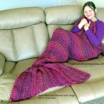 Mermaid Blanket Adult/Teen Large Fin in Ambrosia