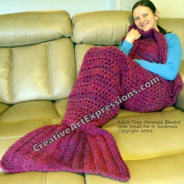Mermaid Blanket Adult/Teen Small Fin in Ambrosia
