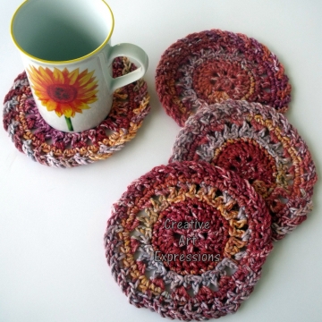 Made to order, Thanksgiving Crocheted Coasters, Harvest, Yellow, Red, Orange Round, Large, Set of 4, Cotton Coasters, Home Decor, Kitchen Decor, 4 Coasters, Fine China Coasters, Fancy Coasters, Handmade Made to order, Thanksgiving Crocheted Coasters, Harvest, Yellow, Red, Orange Round, Large, Set of 4, Cotton Coasters, Home Decor, Kitchen Decor, 4 Coasters, Fine China Coasters, Fancy Coasters, Handmade
