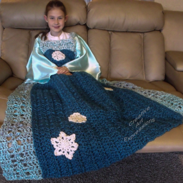 Ready to Ship, Ice, Snow, Princess Dress Blanket Thick & Soft, Crocheted, Opal Blue, White, Blue Child Large, Wearable Blanket, Girl Gifts, Unique Gifts Ready to Ship, Ice, Snow, Princess Dress Blanket Thick & Soft, Crocheted, Opal Blue, White, Blue Child Large, Wearable Blanket, Girl Gifts, Unique Gifts
