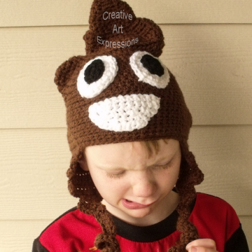 Ready to Ship, Brown Poop Emoji Inspired, Child Crocheted Hat, Poo Hat, Boy Gifts, Hipster Hat, Crocheted Hat, Handmade