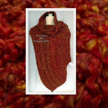 Katniss Cowl Inspired, Everdeen Huntress Cowl, Scarf, Crocheted Half Sweater, Mandarin Orange, Ready to Ship, Adult Women Scarf, Katniss Cowl Inspired, Everdeen Huntress Cowl, Scarf, Crocheted Half Sweater, Mandarin Orange, Ready to Ship, Adult Women Scarf,