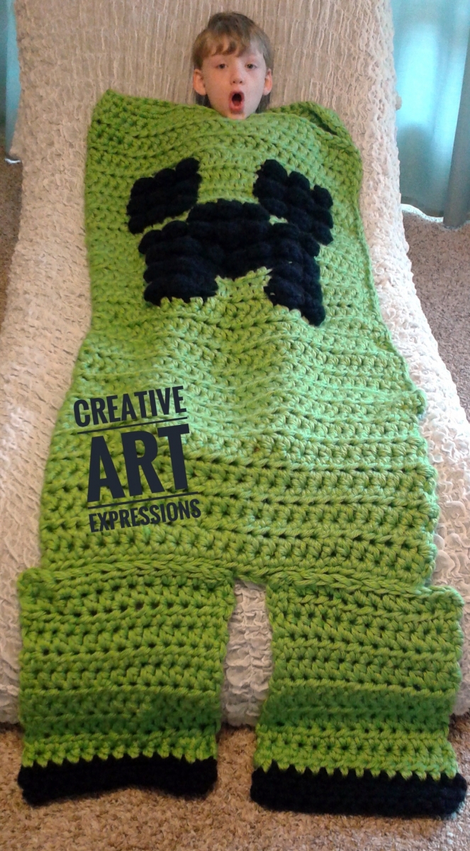 Lime Green Child MOB Gamer Blanket Thick