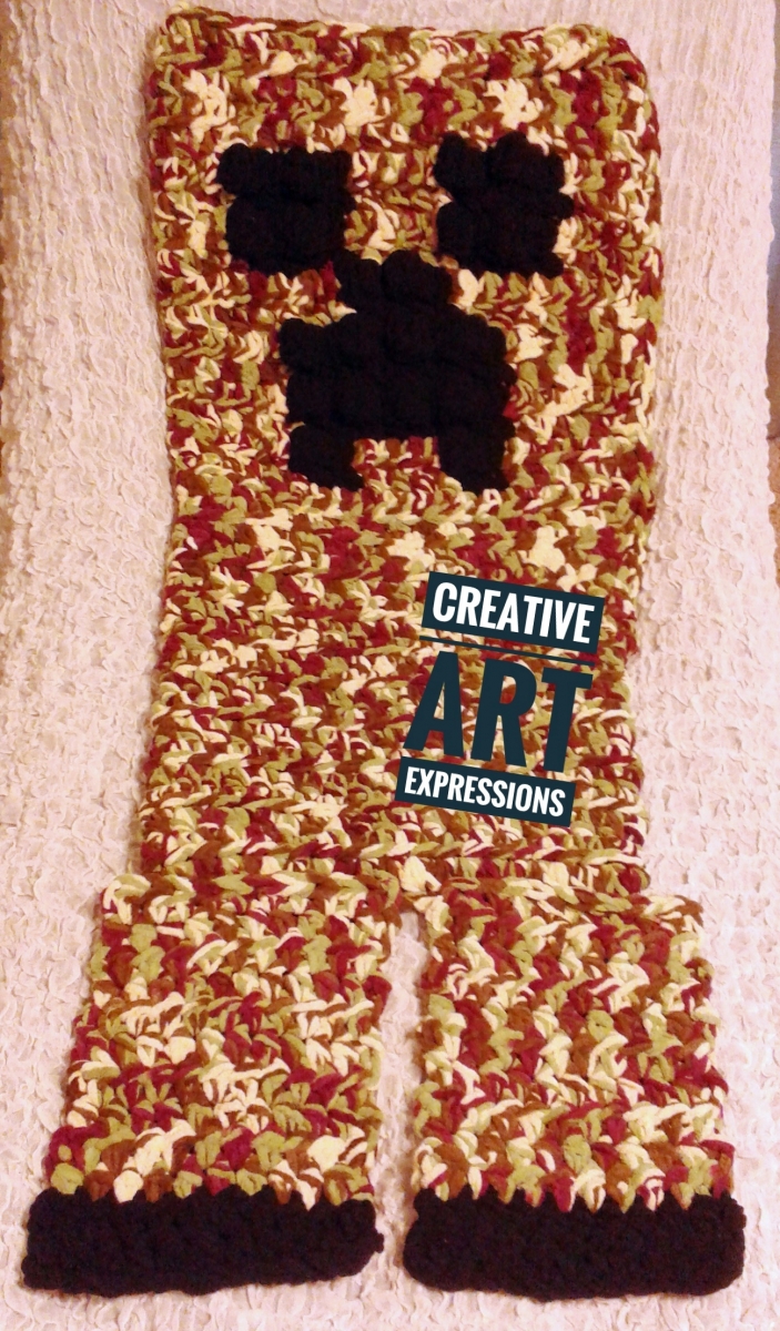 Crocheted MOB Gamer Blanket Camo