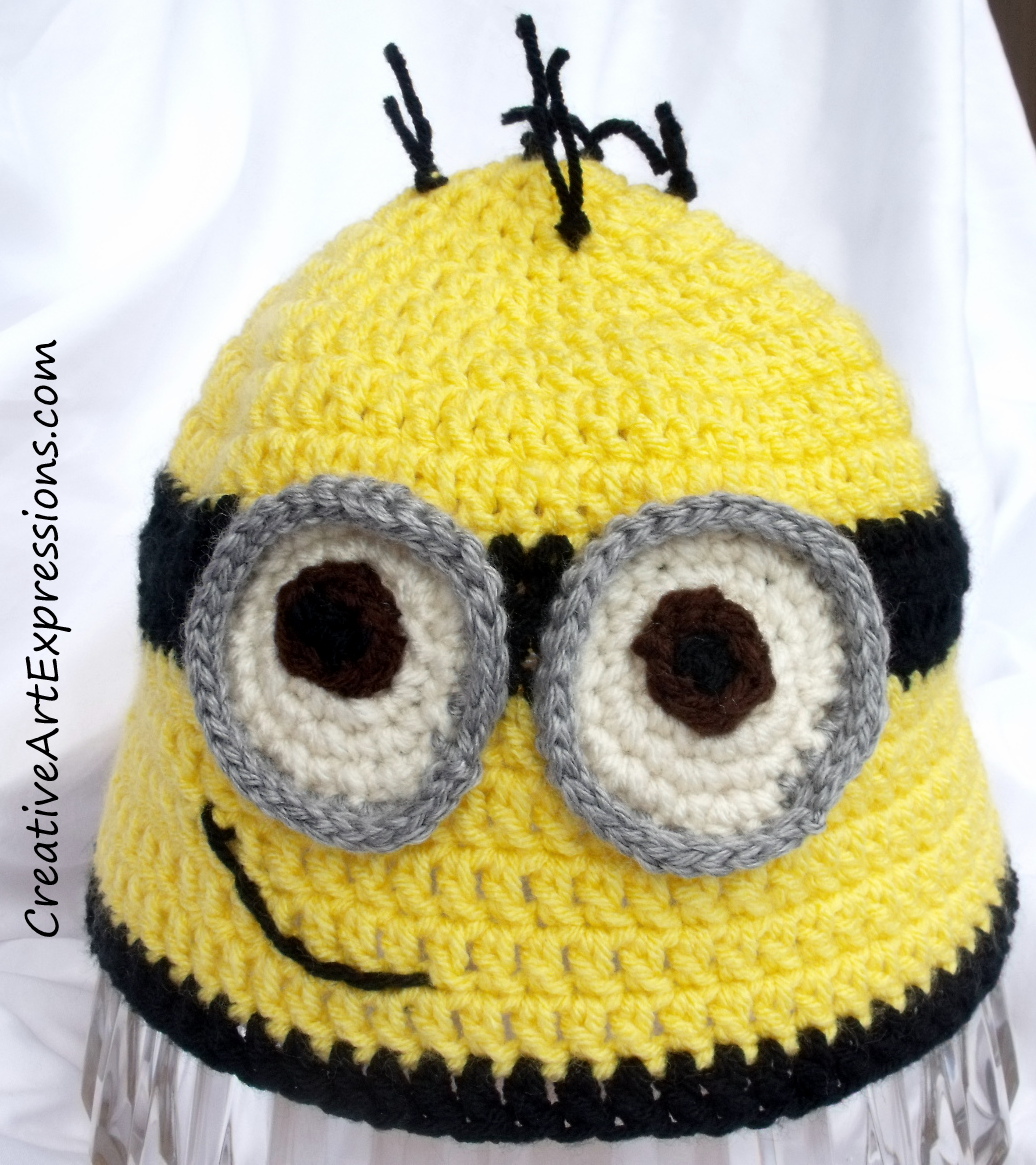 Creative Art Expressions Hand Crocheted Adult Minion Hat