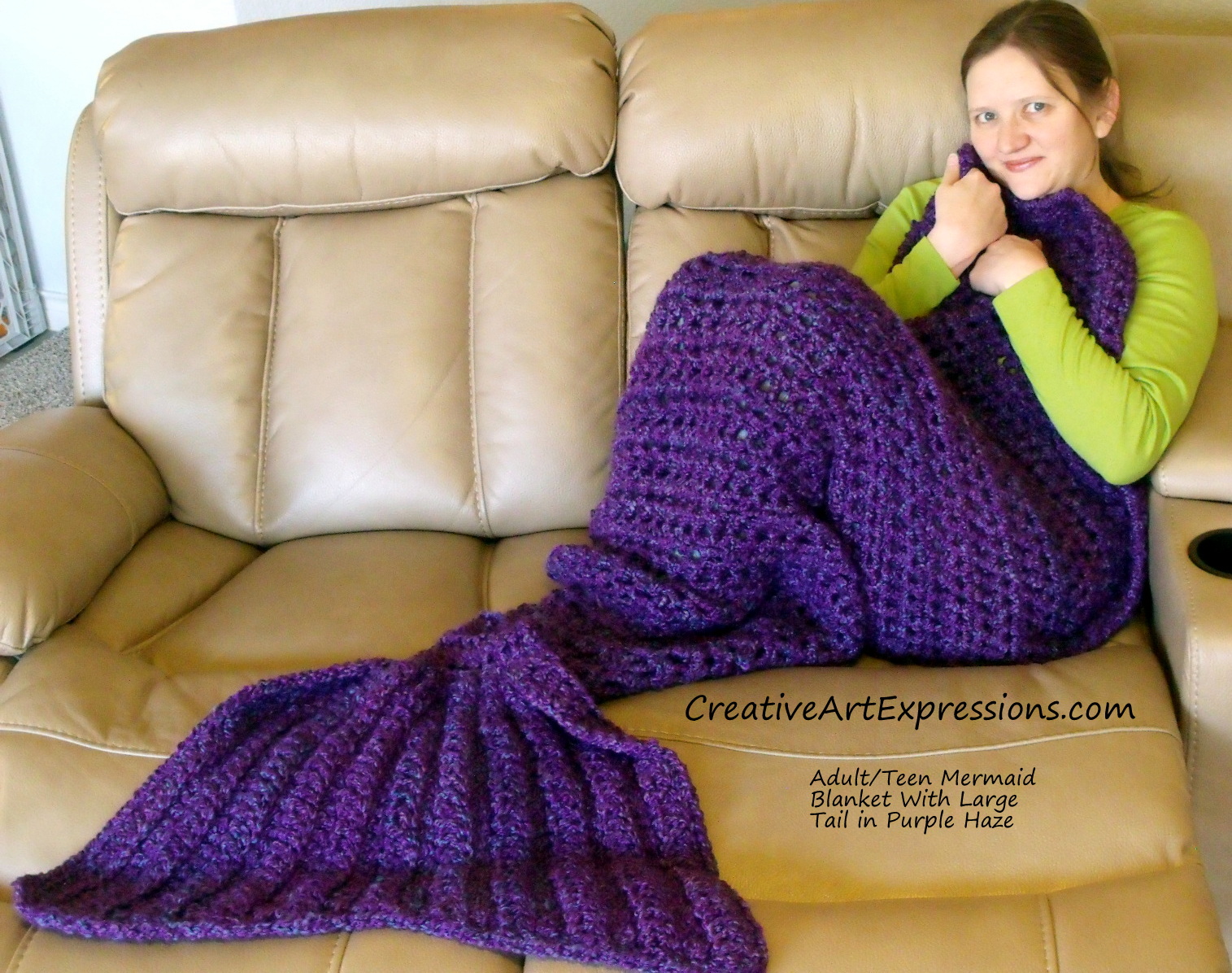 Mermaid Blanket Adult/Teen in Purple Haze