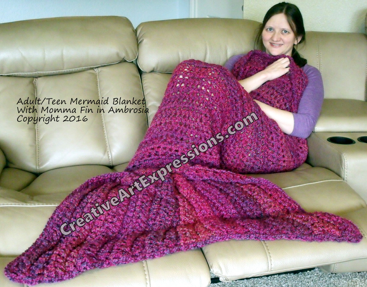 Mermaid Blanket Adult/Teen Momma Fin in Ambrosia