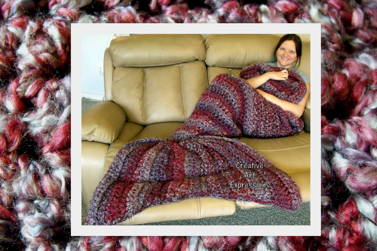 Mermaid Blanket Thick Adult Teen Red Silver Purple