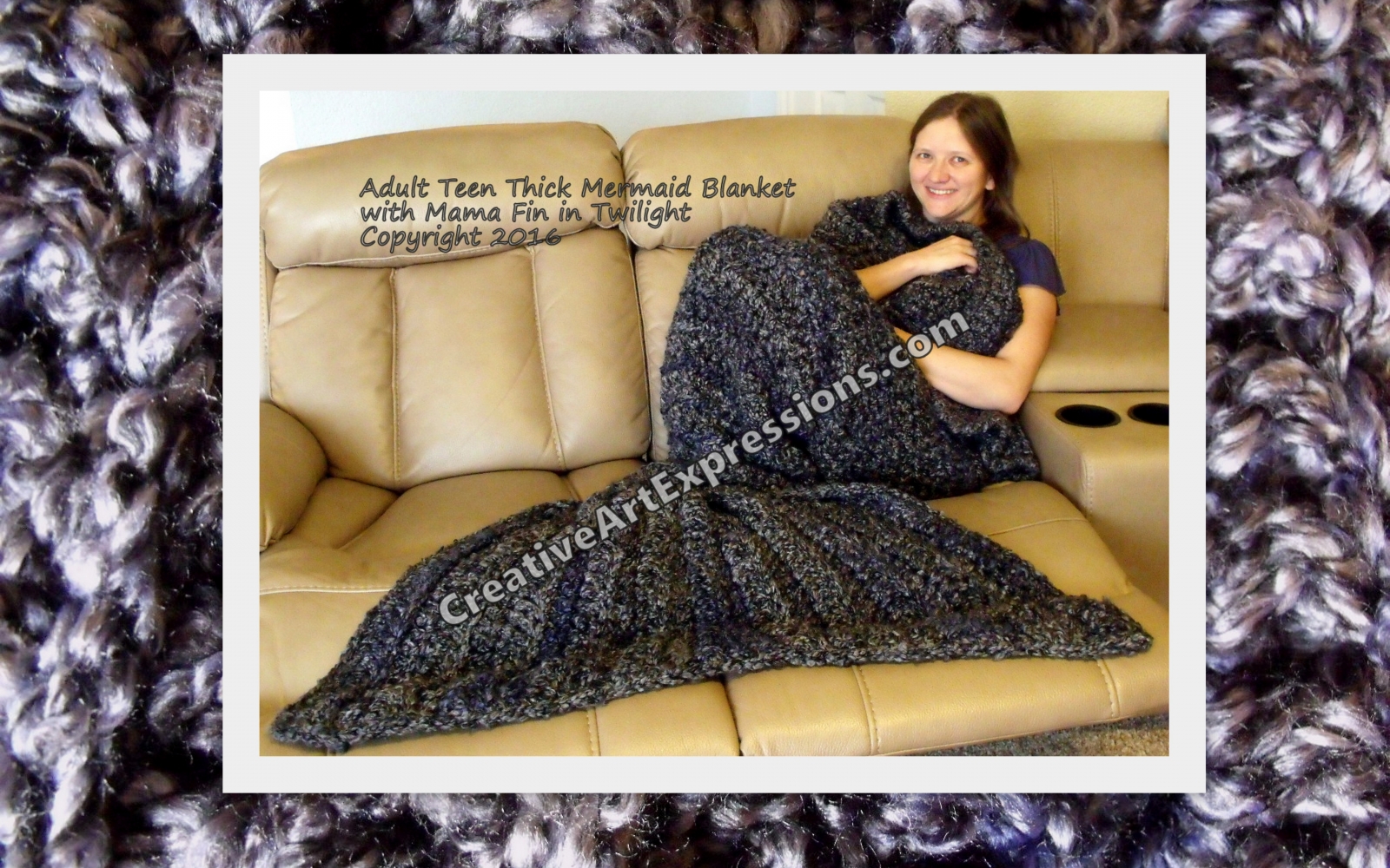 Mermaid Blanket Thick Adult Teen in Twilight