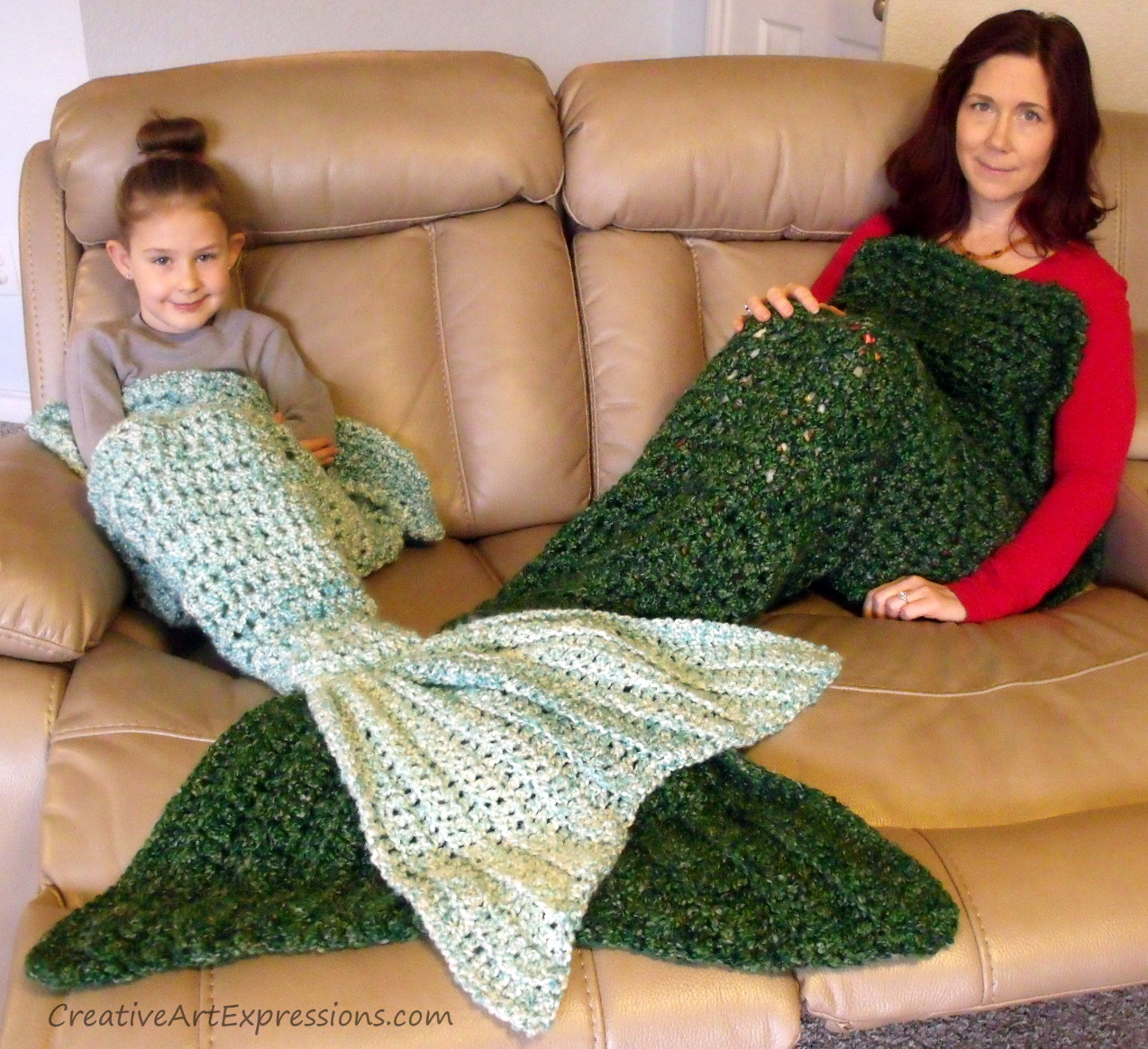 Mother & Daughter Mermaids