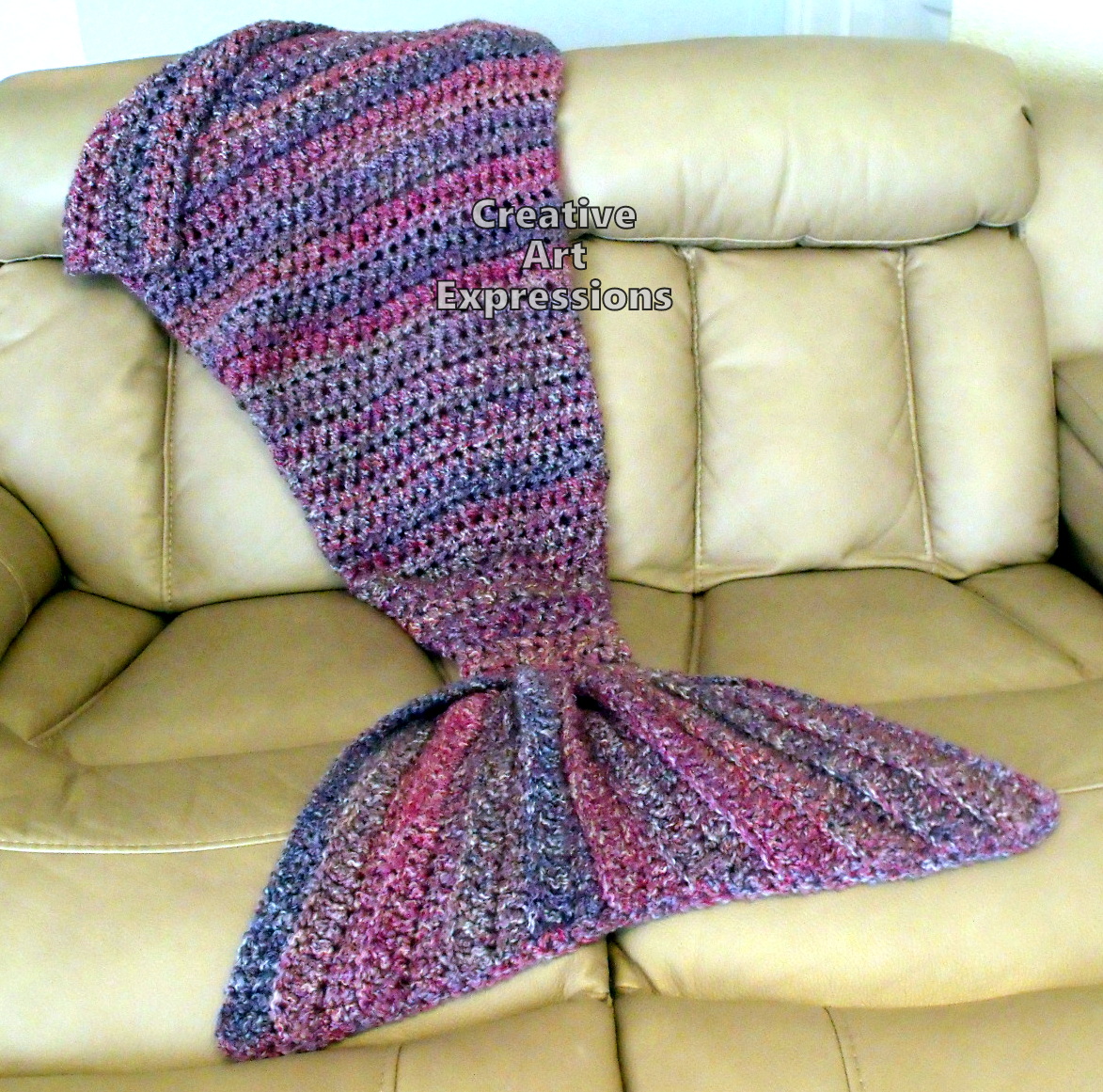 Child Mermaid Blanket in Pink & Purple