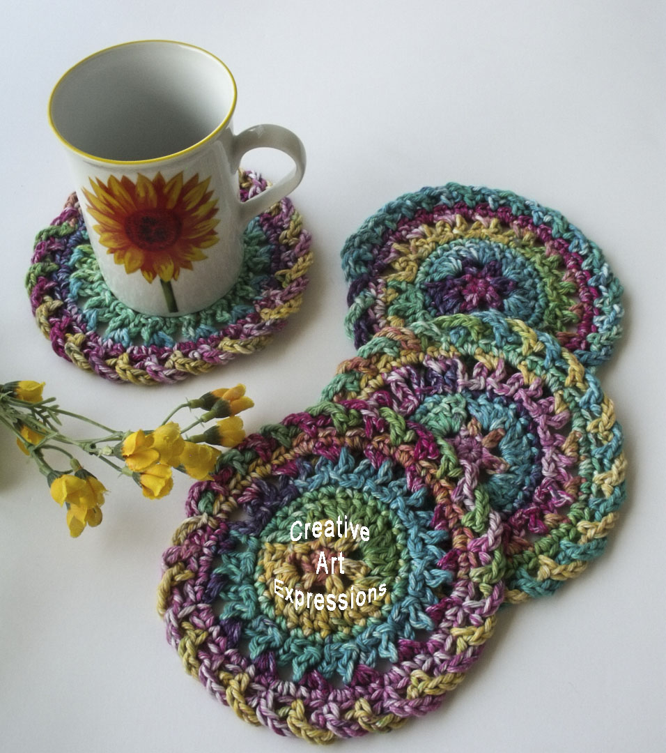 Bright Rainbow Coasters