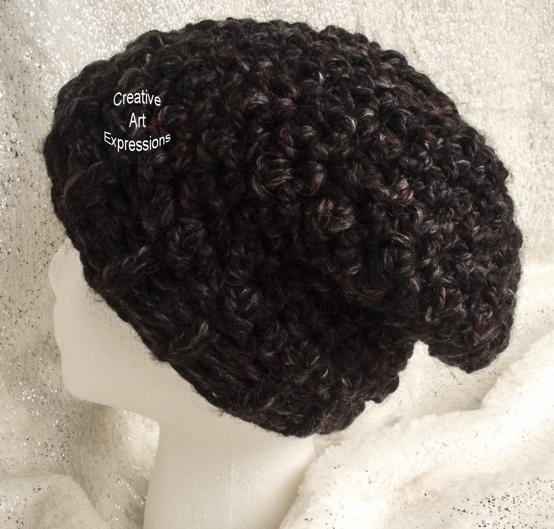Chunky Slouchy Hat in Blackstone